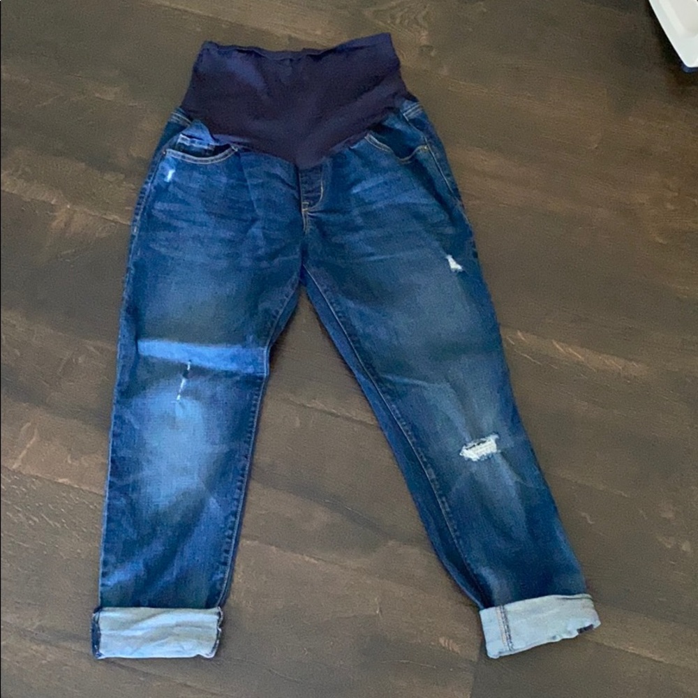 Maternity Boyfriend Jean Capris